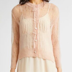SIMONE ROCHA Mohair Sheer Cardigan🌸